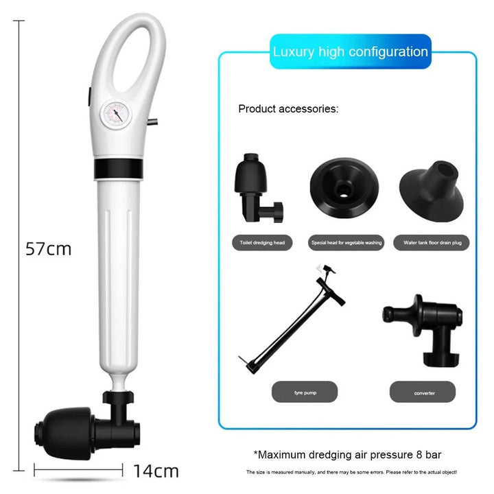 Lisslune | ClearFlow™ Toilet Plunger | Fast-Acting Tool for Drain and Toilet Blockage Solutions