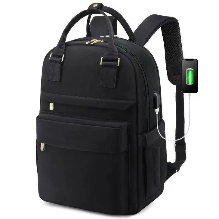 Lisslune | Women’s Waterproof Laptop Backpack with USB Charging – Stylish 17-Inch Work, School & Travel Bag