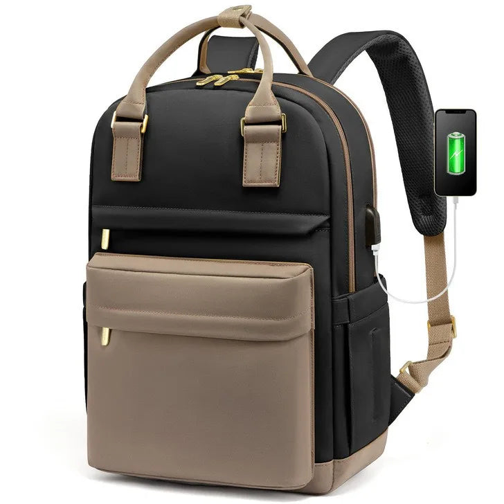 Lisslune | Women’s Waterproof Laptop Backpack with USB Charging – Stylish 17-Inch Work, School & Travel Bag
