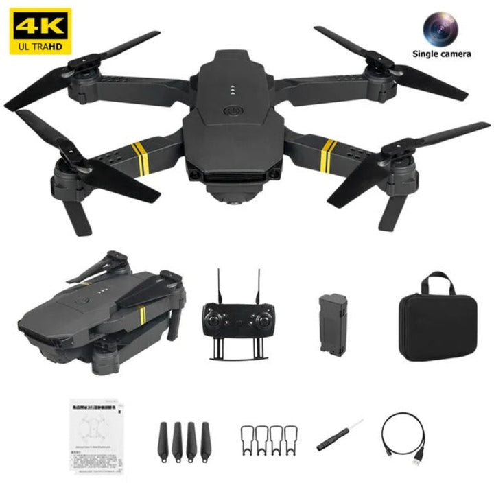 Lisslune | High-Performance Black Bird 4K Drone with Camera | Lightweight & Foldable for Ultimate Portability and Quality