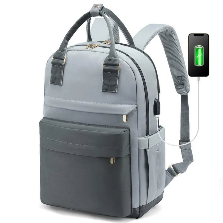 Lisslune | Women’s Waterproof Laptop Backpack with USB Charging – Stylish 17-Inch Work, School & Travel Bag
