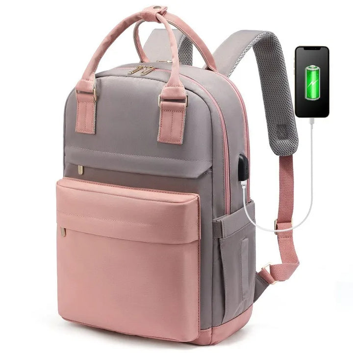 Lisslune | Women’s Waterproof Laptop Backpack with USB Charging – Stylish 17-Inch Work, School & Travel Bag