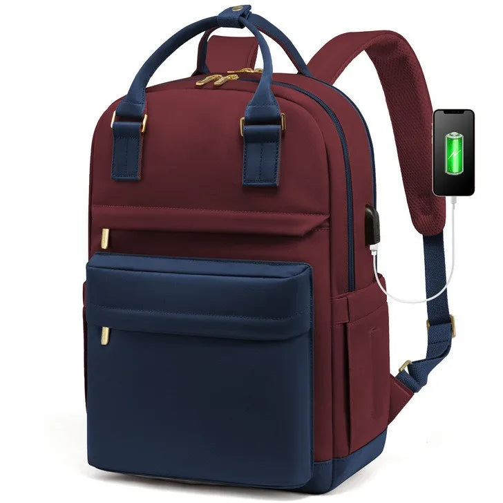 Lisslune | Women’s Waterproof Laptop Backpack with USB Charging – Stylish 17-Inch Work, School & Travel Bag