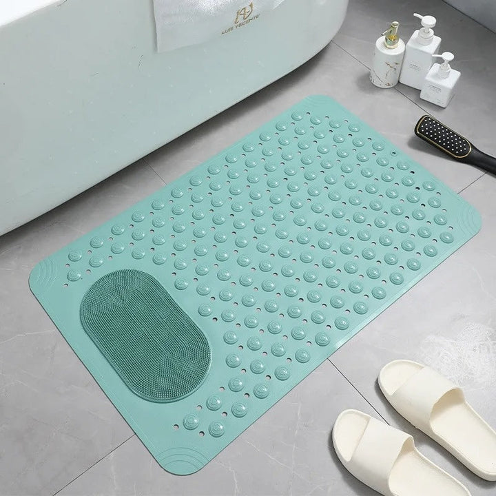 Lisslune | Anti-Slip Shower Mat with Integrated Foot Scrubber – Safe, Comfortable & Quick-Drying Design