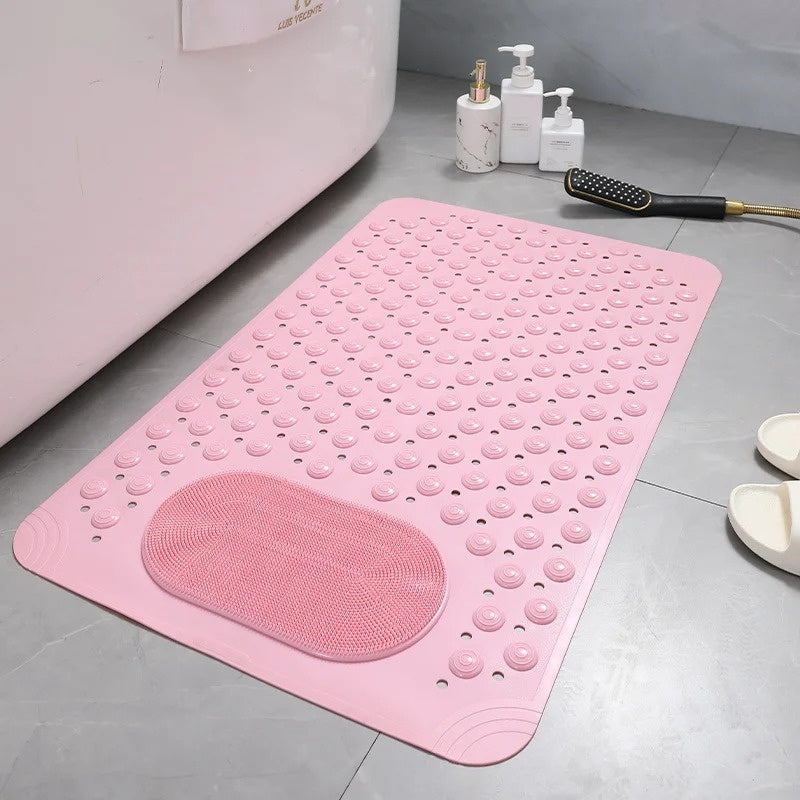 Lisslune | Anti-Slip Shower Mat with Integrated Foot Scrubber – Safe, Comfortable & Quick-Drying Design