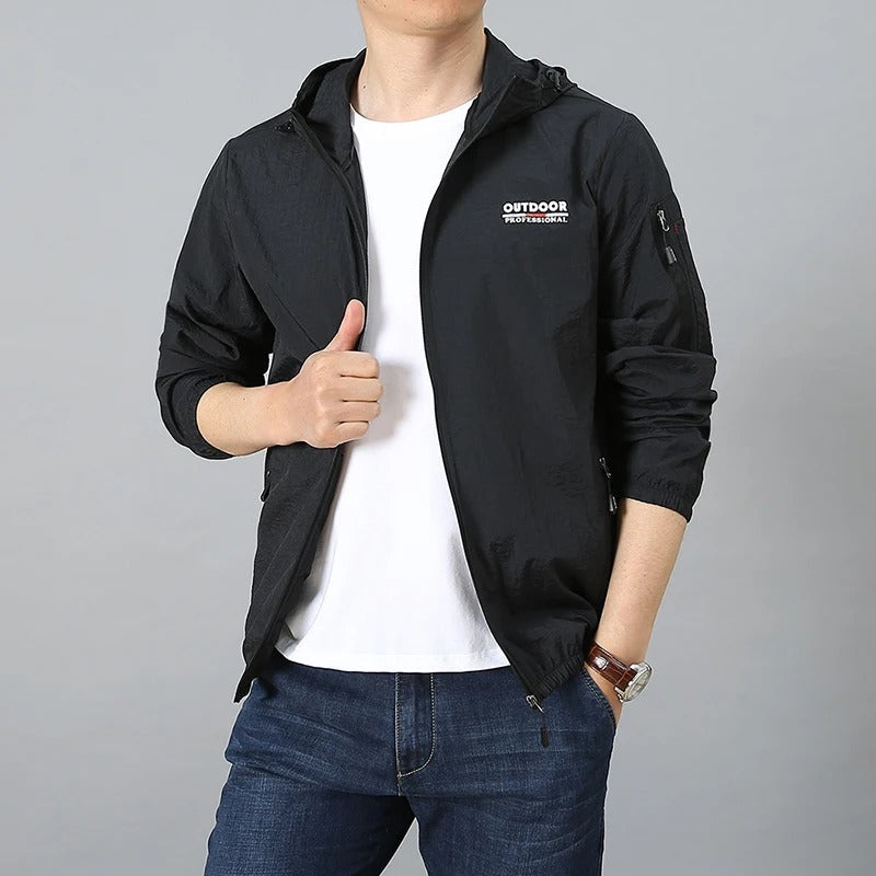 Lisslune | Lightweight water and sun-resistant summer jacket men with hood