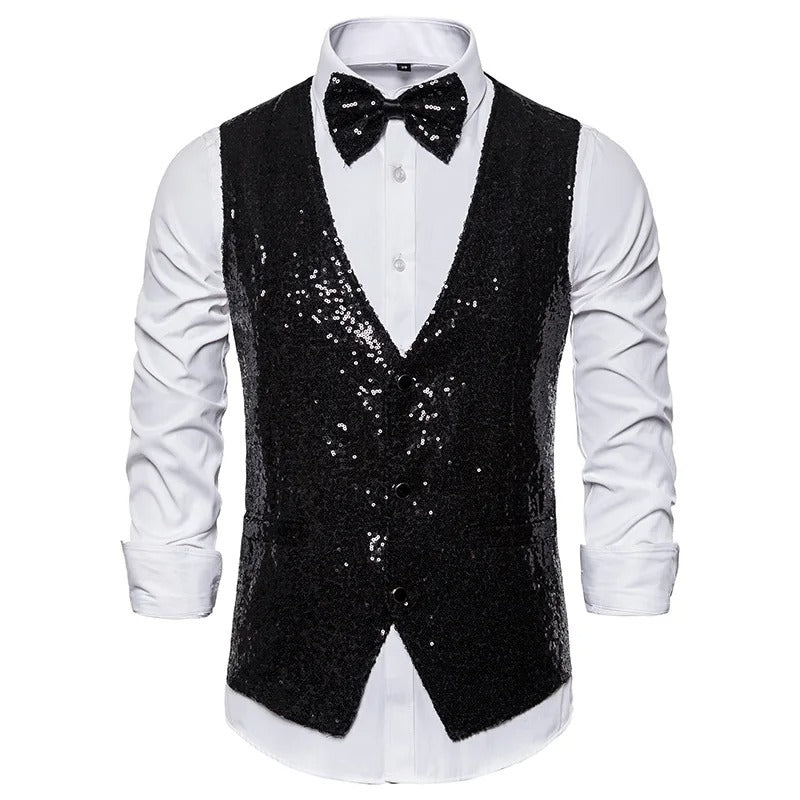 Lisslune | Vest | Party Glitter Vest for Men