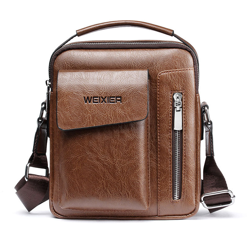 Lisslune | Luxury Shoulder Bag for Men – PU Leather Crossbody Satchel with Adjustable Strap