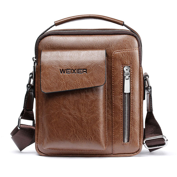 Lisslune | Luxury Shoulder Bag for Men – PU Leather Crossbody Satchel with Adjustable Strap