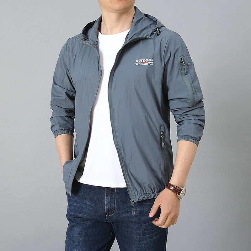 Lisslune | Lightweight water and sun-resistant summer jacket men with hood