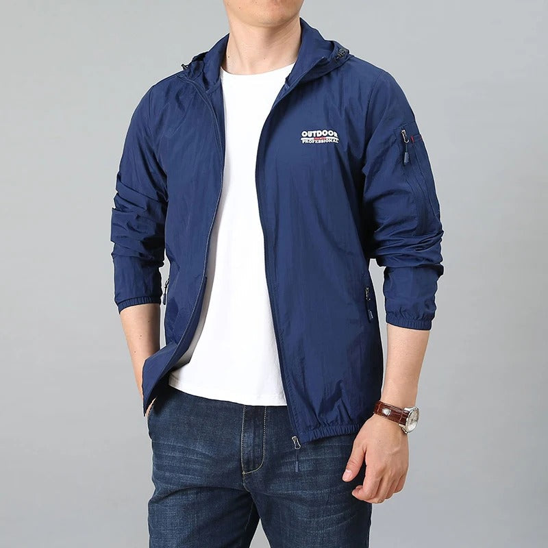 Lisslune | Lightweight water and sun-resistant summer jacket men with hood