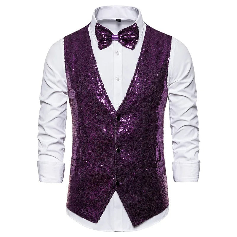 Lisslune | Vest | Party Glitter Vest for Men