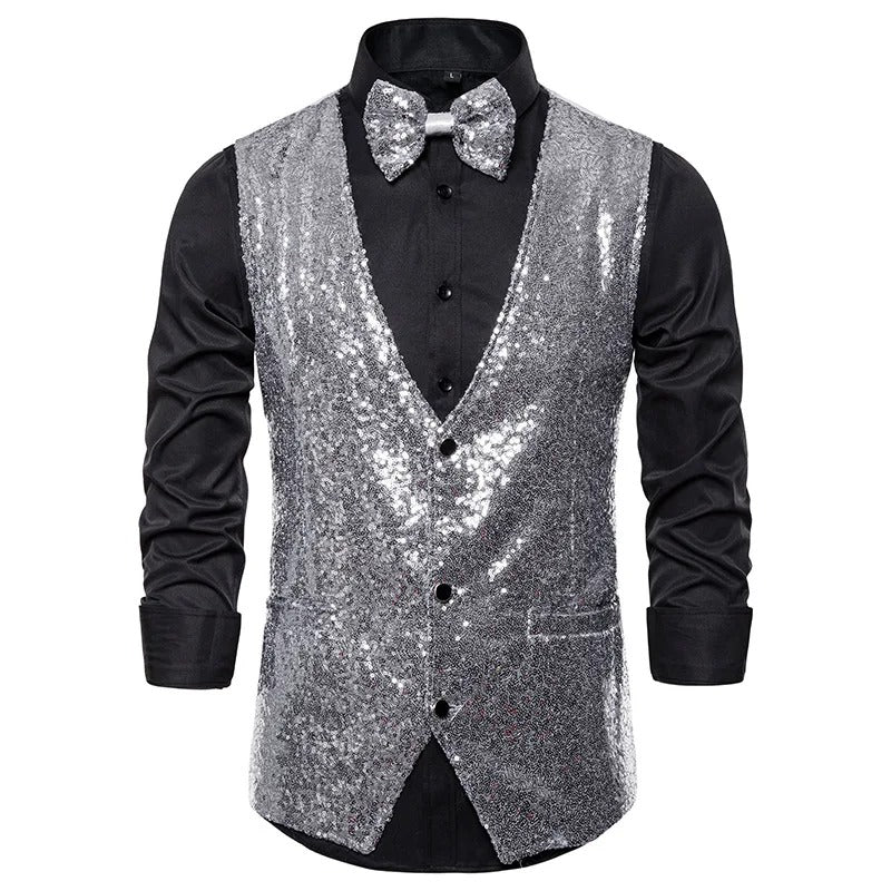 Lisslune | Vest | Party Glitter Vest for Men