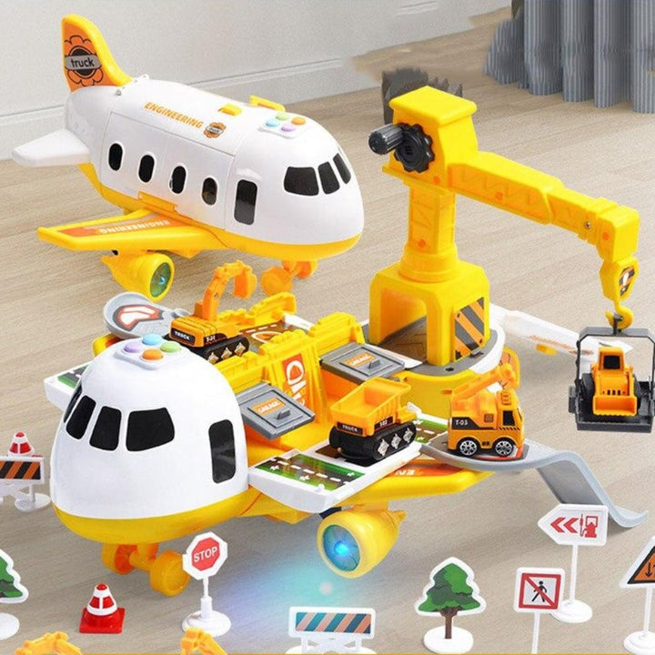 Lisslune | SkyExplorer Airplane Playset – 20-piece Roleplay & Building Set for Children