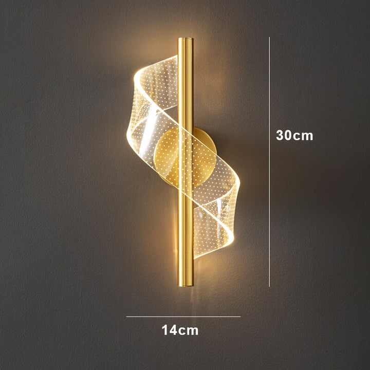 Lisslune | Luxury Glass Wall Lamp with Candle Holder