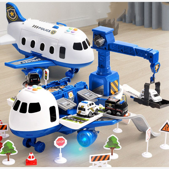 Lisslune | SkyExplorer Airplane Playset – 20-piece Roleplay & Building Set for Children