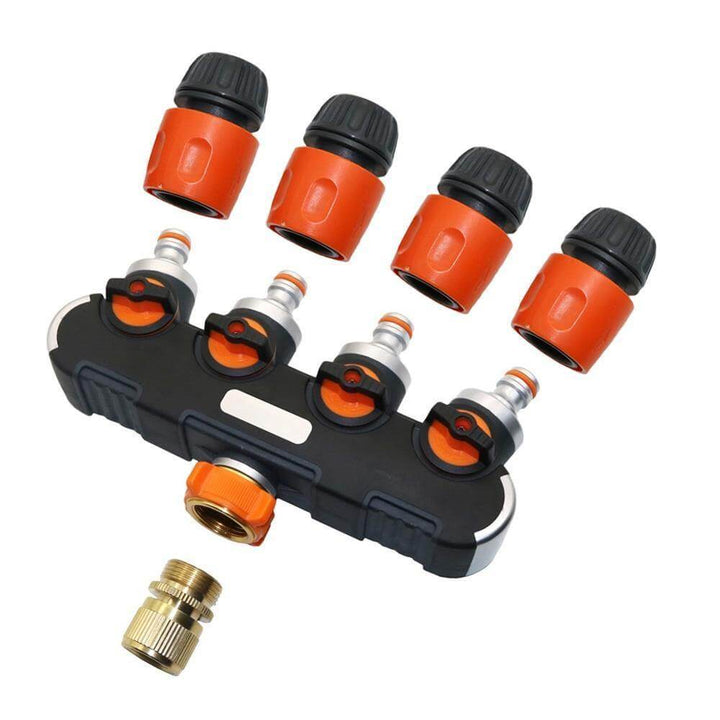 Lisslune | 4-way Garden Hose Faucet Splitter Connector