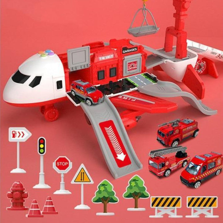 Lisslune | SkyExplorer Airplane Playset – 20-piece Roleplay & Building Set for Children