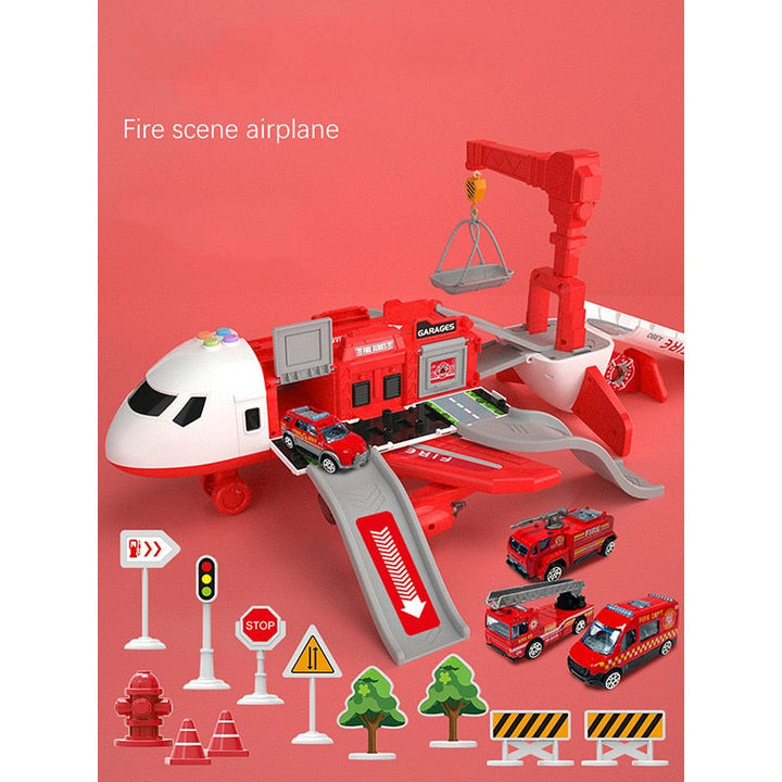 Lisslune | SkyExplorer Airplane Playset – 20-piece Roleplay & Building Set for Children