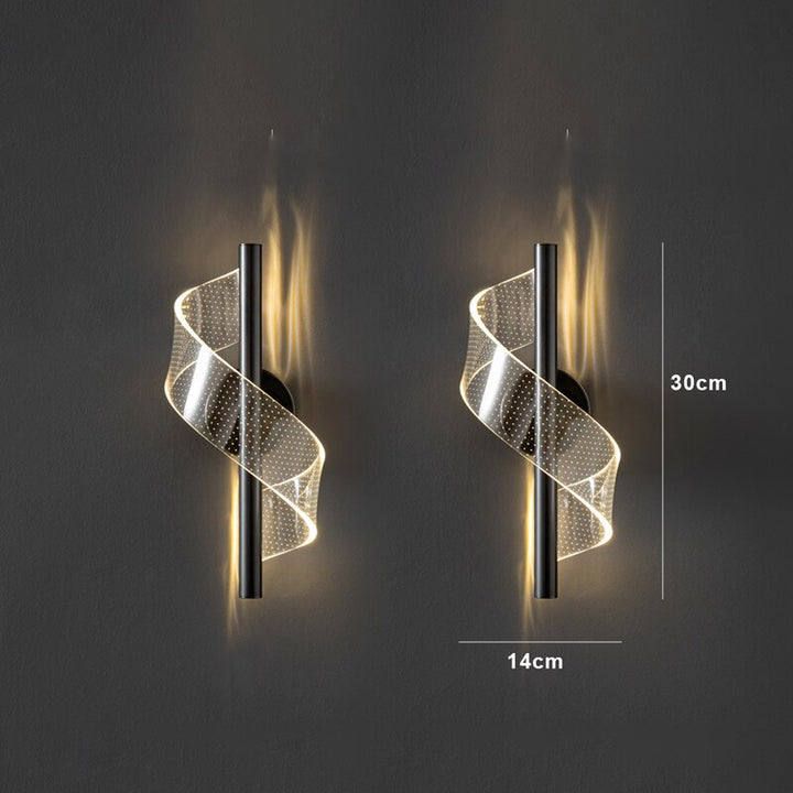 Lisslune | Luxury Glass Wall Lamp with Candle Holder