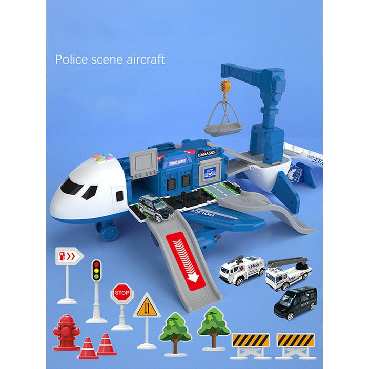 Lisslune | SkyExplorer Airplane Playset – 20-piece Roleplay & Building Set for Children