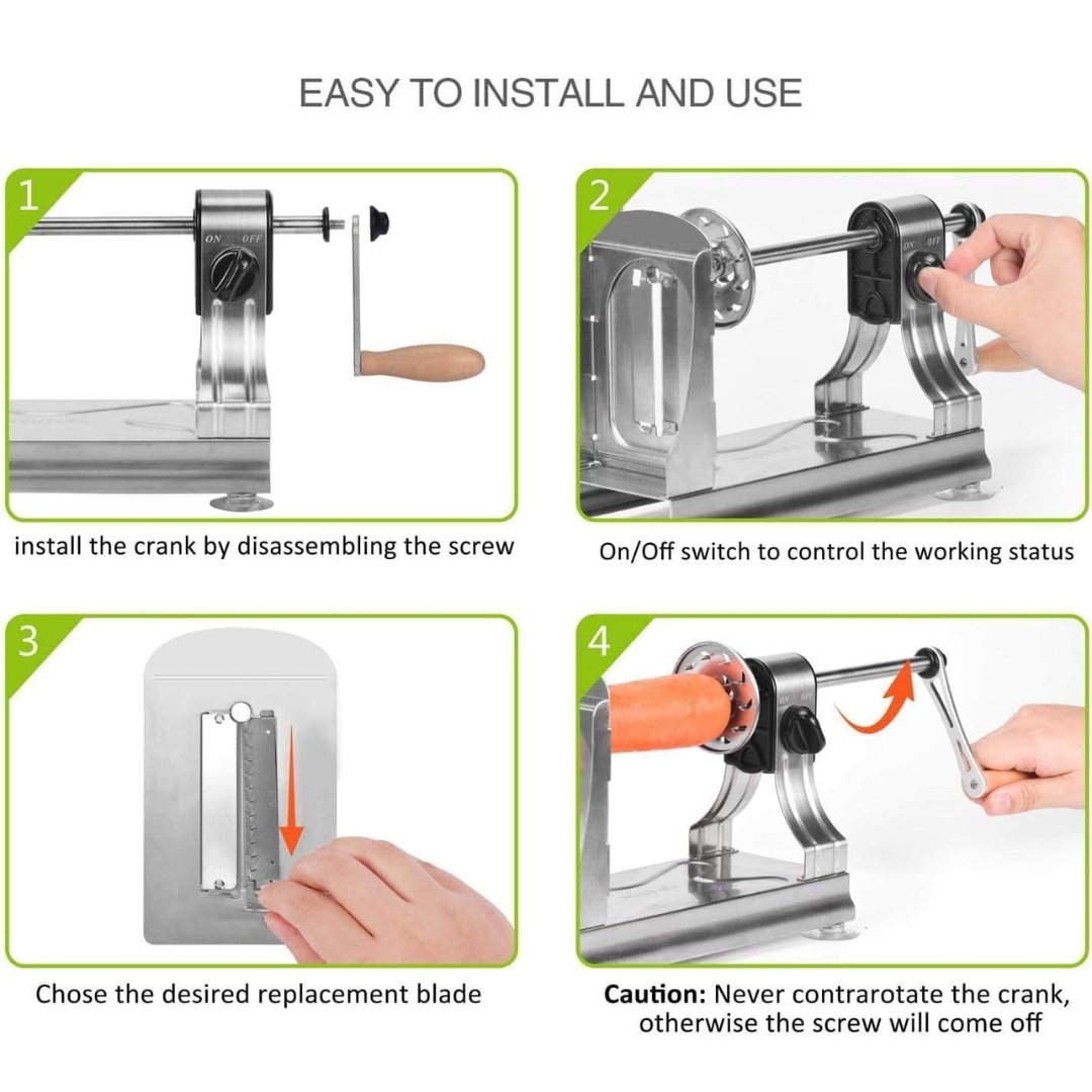 Lisslune | Vegetable Spiralizer with 6 Blades