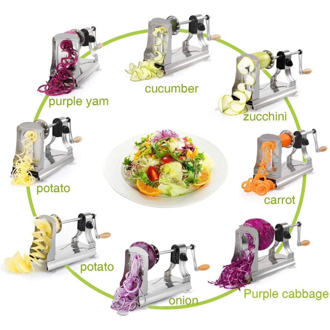 Lisslune | Vegetable Spiralizer with 6 Blades