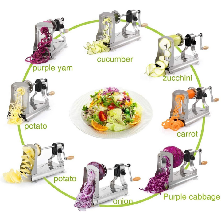 Lisslune | Vegetable Spiralizer with 6 Blades