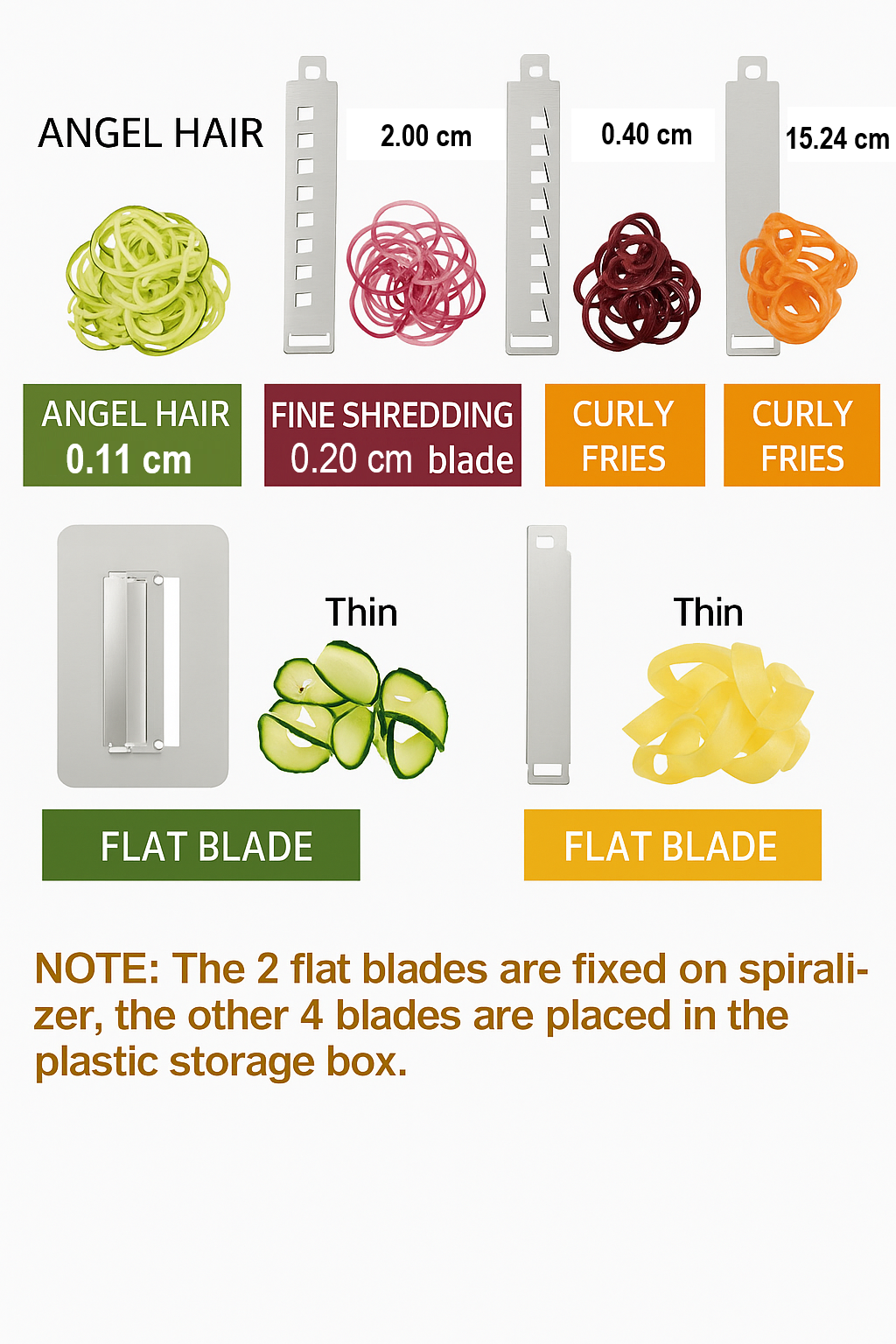 Lisslune | Vegetable Spiralizer with 6 Blades