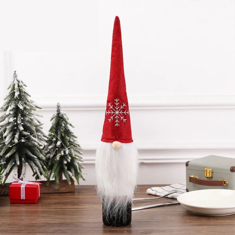 Lisslune | Velvet Christmas Wine Bottle Covers – Stylish Dress Set for Festive Table Décor & Perfect Holiday Gifts