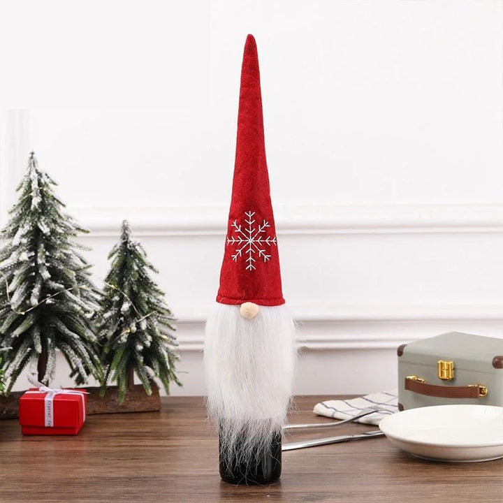 Lisslune | Velvet Christmas Wine Bottle Covers – Stylish Dress Set for Festive Table Décor & Perfect Holiday Gifts