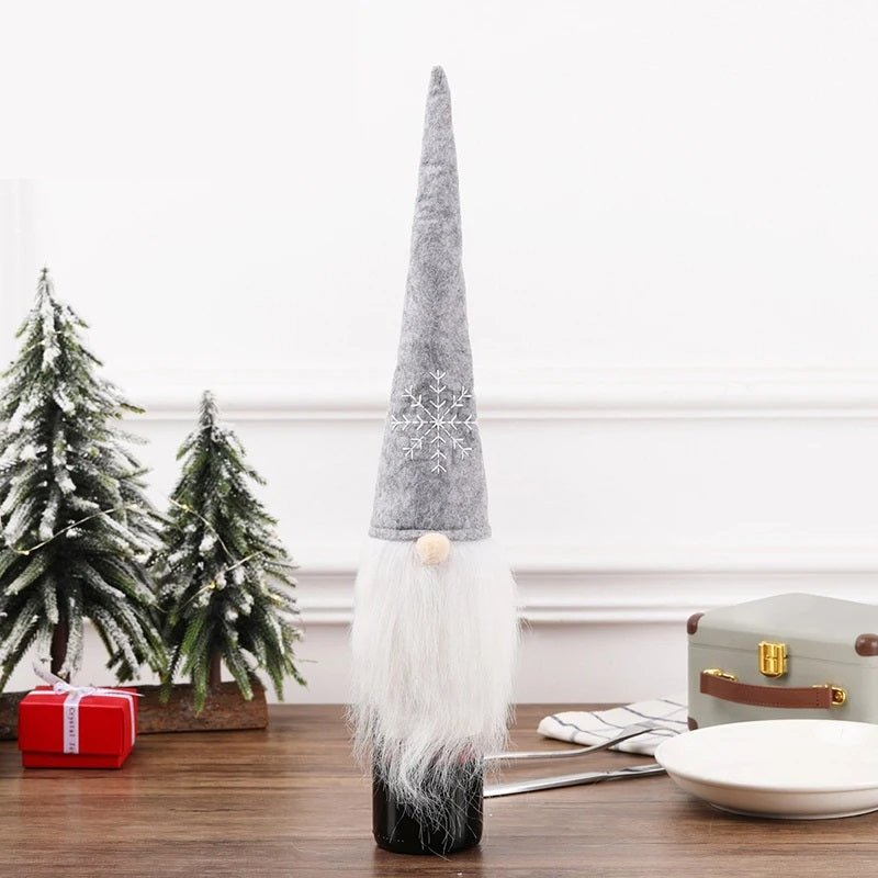 Lisslune | Velvet Christmas Wine Bottle Covers – Stylish Dress Set for Festive Table Décor & Perfect Holiday Gifts