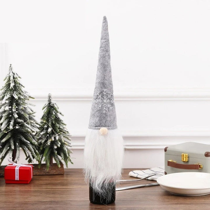 Lisslune | Velvet Christmas Wine Bottle Covers – Stylish Dress Set for Festive Table Décor & Perfect Holiday Gifts