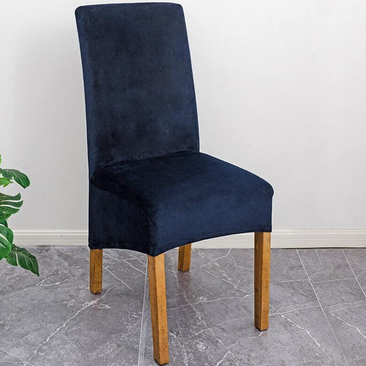 Lisslune | Stretch Velvet XL Size Dining Chair Covers x4 | Soft. Stretchable & Non-Slip for Home Dining Room Decoration