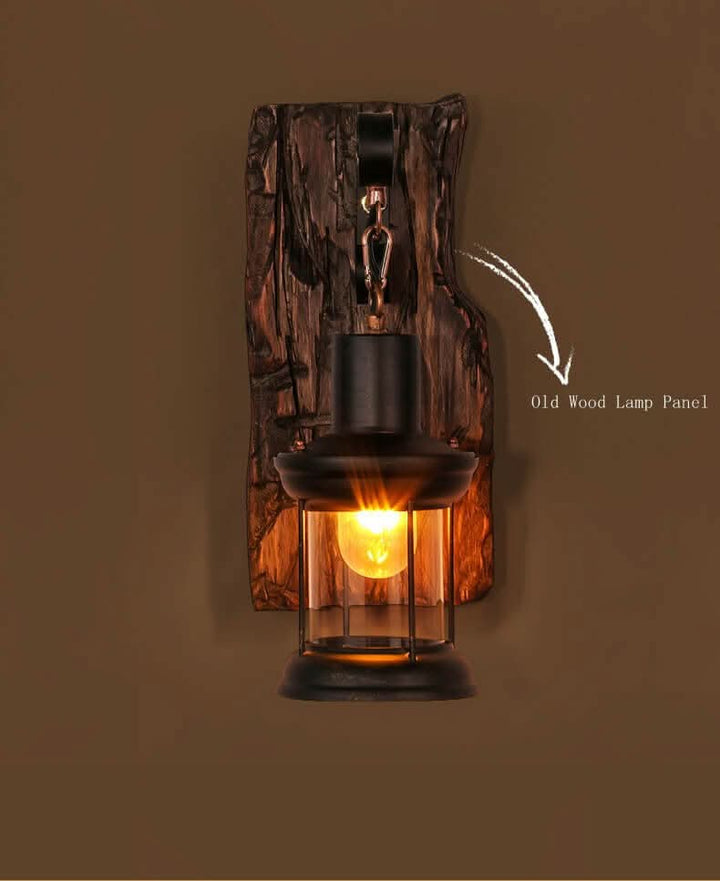Lisslune | Veritas Wall Lamp – Glass Cylinder with Wooden Base & Modern LED Design