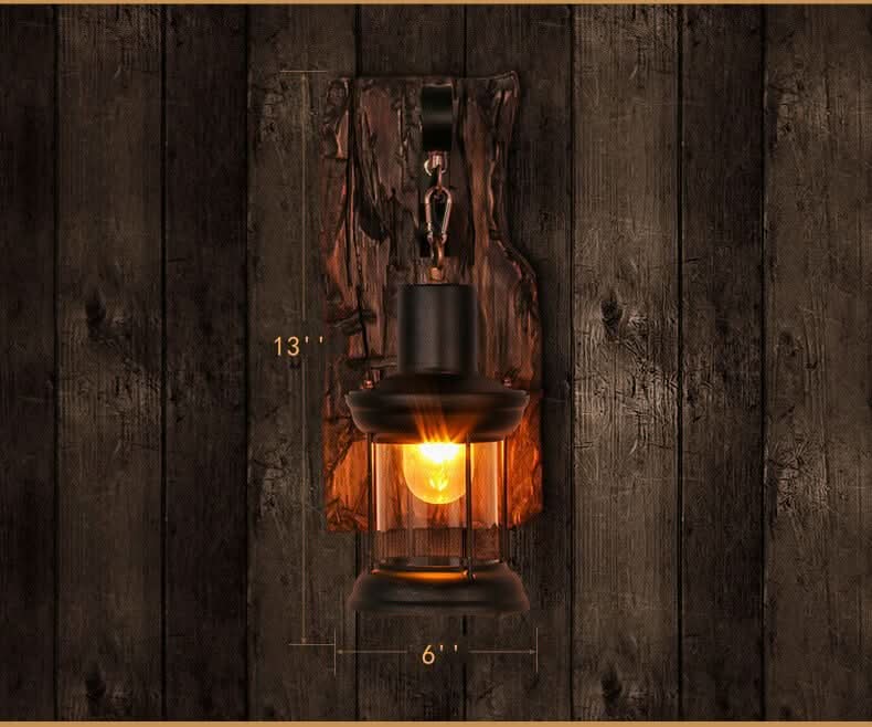 Lisslune | Veritas Wall Lamp – Glass Cylinder with Wooden Base & Modern LED Design