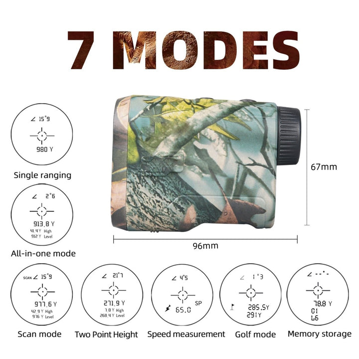 Lisslune | Verniora Elite Hunting Range Finder | Precision laser distance measurer with angle compensation for hunting and golf