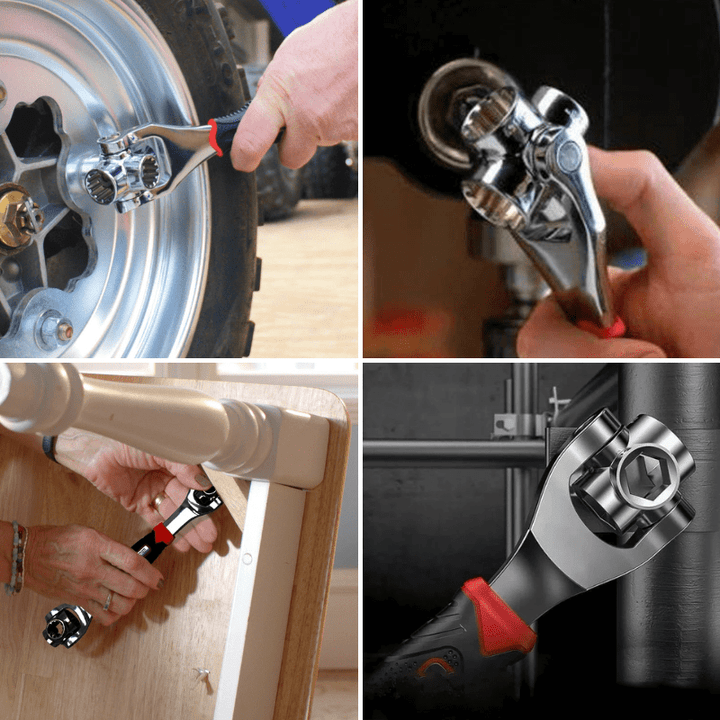 Lisslune | SocketFlex 48 – Alloy Steel 48-in-1 Wrench for Quick Size Selection