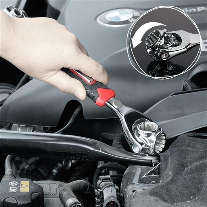 Lisslune | SocketFlex 48 – Alloy Steel 48-in-1 Wrench for Quick Size Selection