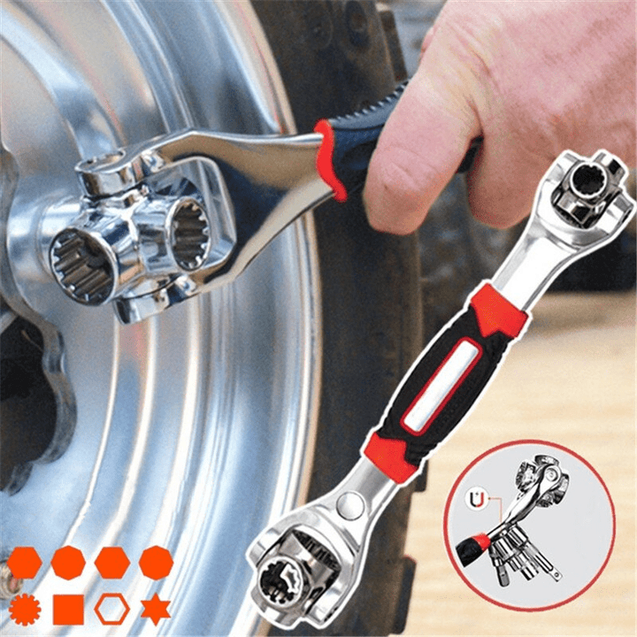 Lisslune | SocketFlex 48 – Alloy Steel 48-in-1 Wrench for Quick Size Selection