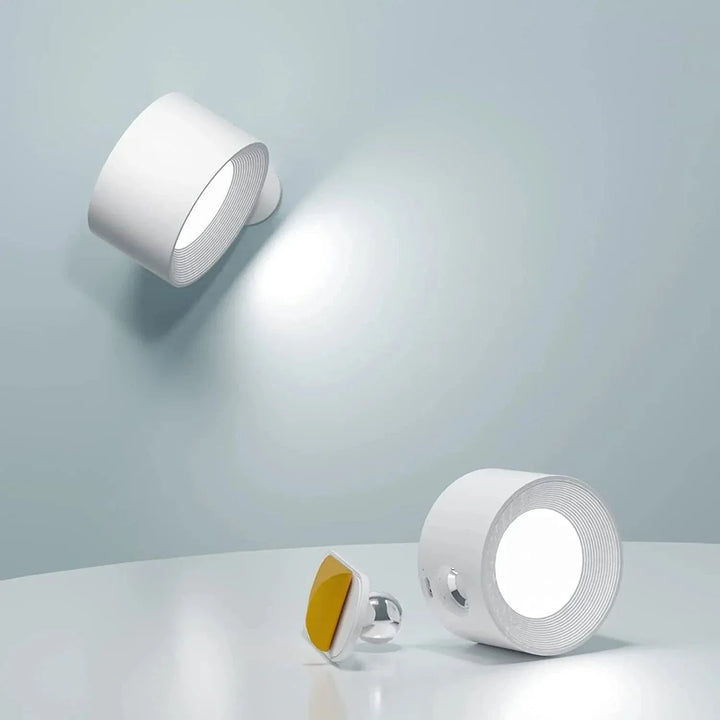 Lisslune | Battery Operated Wall Light | Rechargeable, 360° Adjustable & Wireless for Modern Interiors