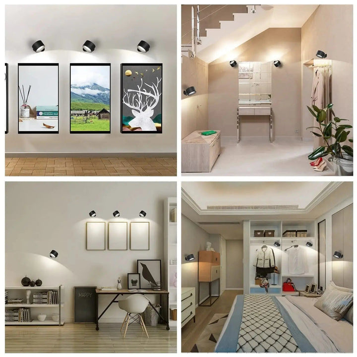 Lisslune | Battery Operated Wall Light | Rechargeable, 360° Adjustable & Wireless for Modern Interiors