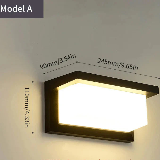Lisslune | LED Outdoor Wall Light | Waterproof, PIR Motion Sensor for Balconies, Porches & Gardens