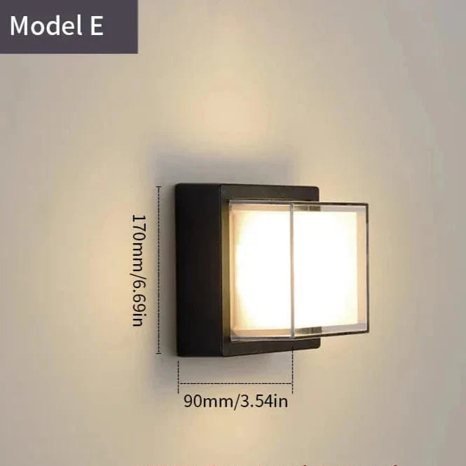 Lisslune | LED Outdoor Wall Light | Waterproof, PIR Motion Sensor for Balconies, Porches & Gardens