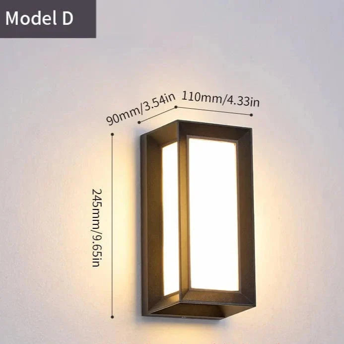 Lisslune | LED Outdoor Wall Light | Waterproof, PIR Motion Sensor for Balconies, Porches & Gardens