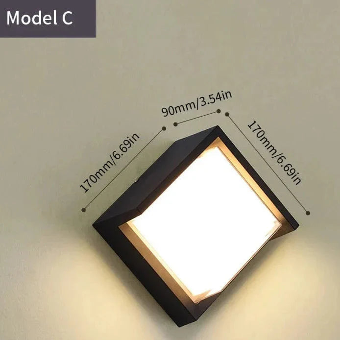 Lisslune | LED Outdoor Wall Light | Waterproof, PIR Motion Sensor for Balconies, Porches & Gardens