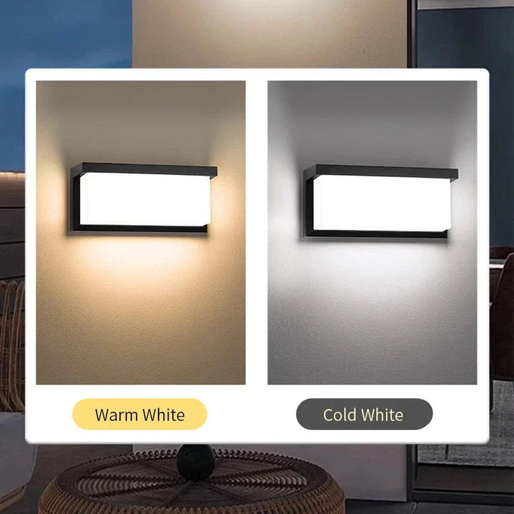 Lisslune | LED Outdoor Wall Light | Waterproof, PIR Motion Sensor for Balconies, Porches & Gardens