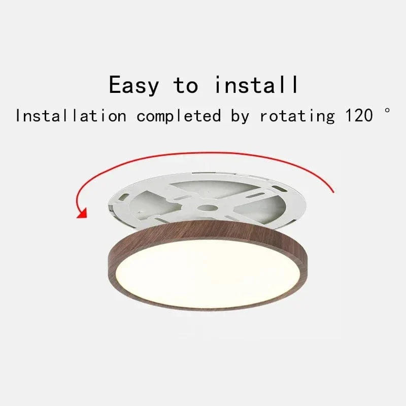 Lisslune | LED Ceiling Light | Ultrathin Wood Grain Design, Dustproof & Dimmable for Modern Interiors