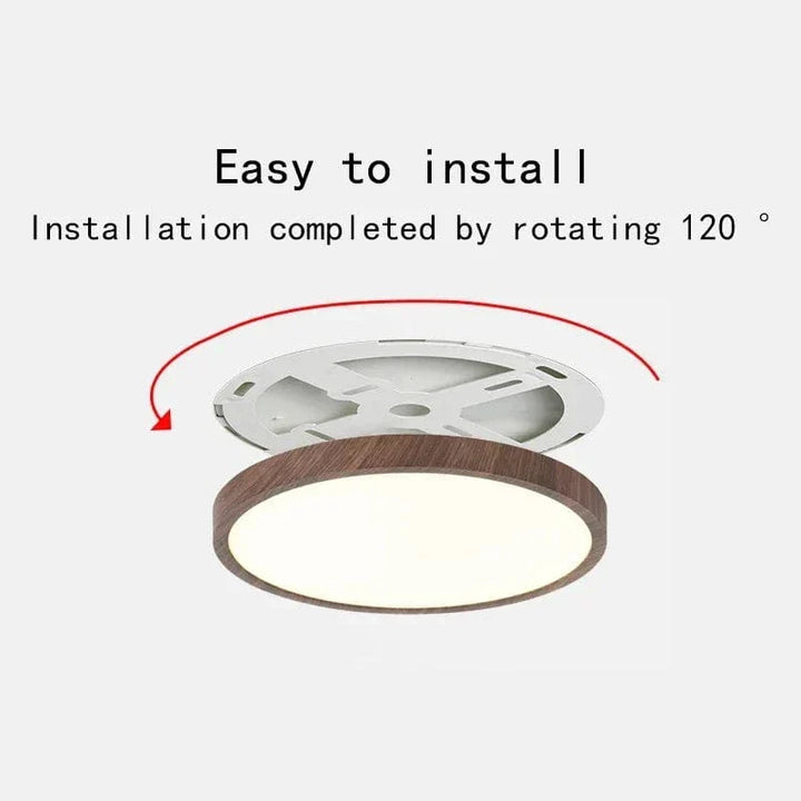 Lisslune | LED Ceiling Light | Ultrathin Wood Grain Design, Dustproof & Dimmable for Modern Interiors