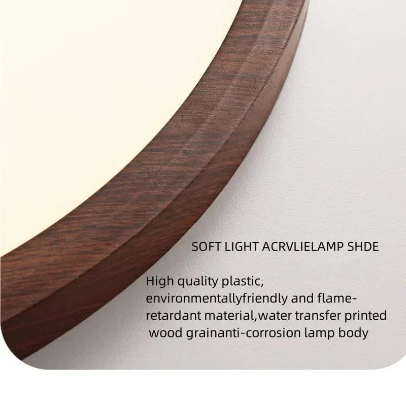 Lisslune | LED Ceiling Light | Ultrathin Wood Grain Design, Dustproof & Dimmable for Modern Interiors